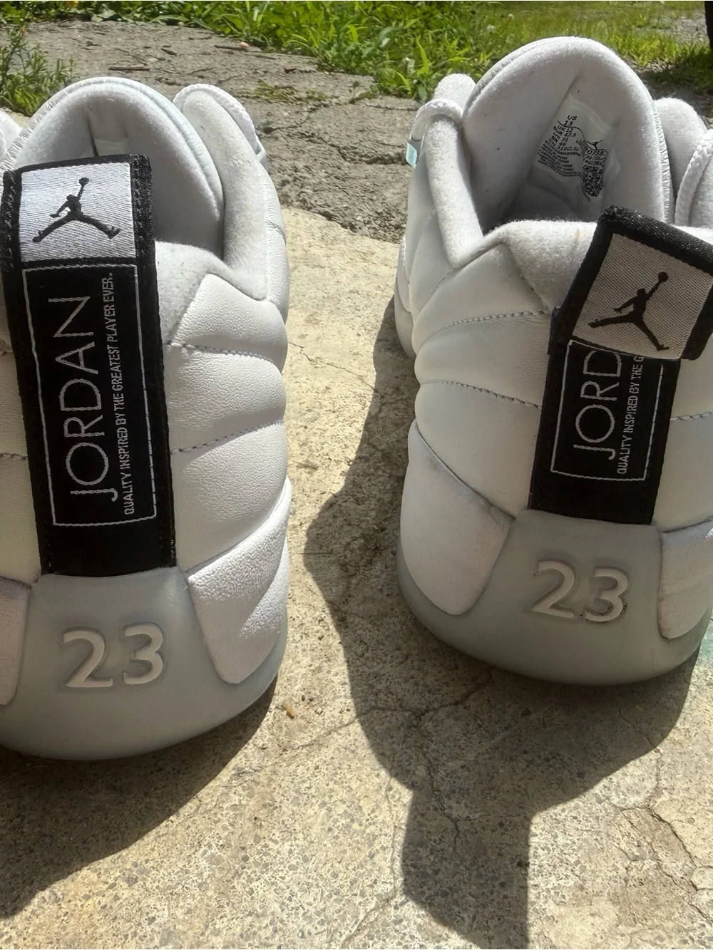 Jordan Men’s White and Light Blue Basketball Shoes